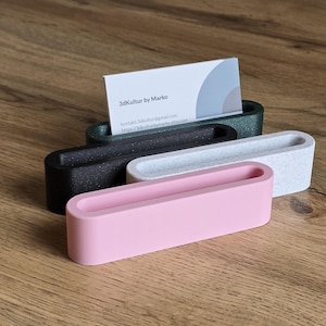 Oval Business Card Holder - 3D Printed in Elegant Colors