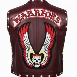Gilet in vera pelle marrone da uomo, modello The Warriors Movie, regalo per lui, gilet da motociclista in pelle stile Café Racer