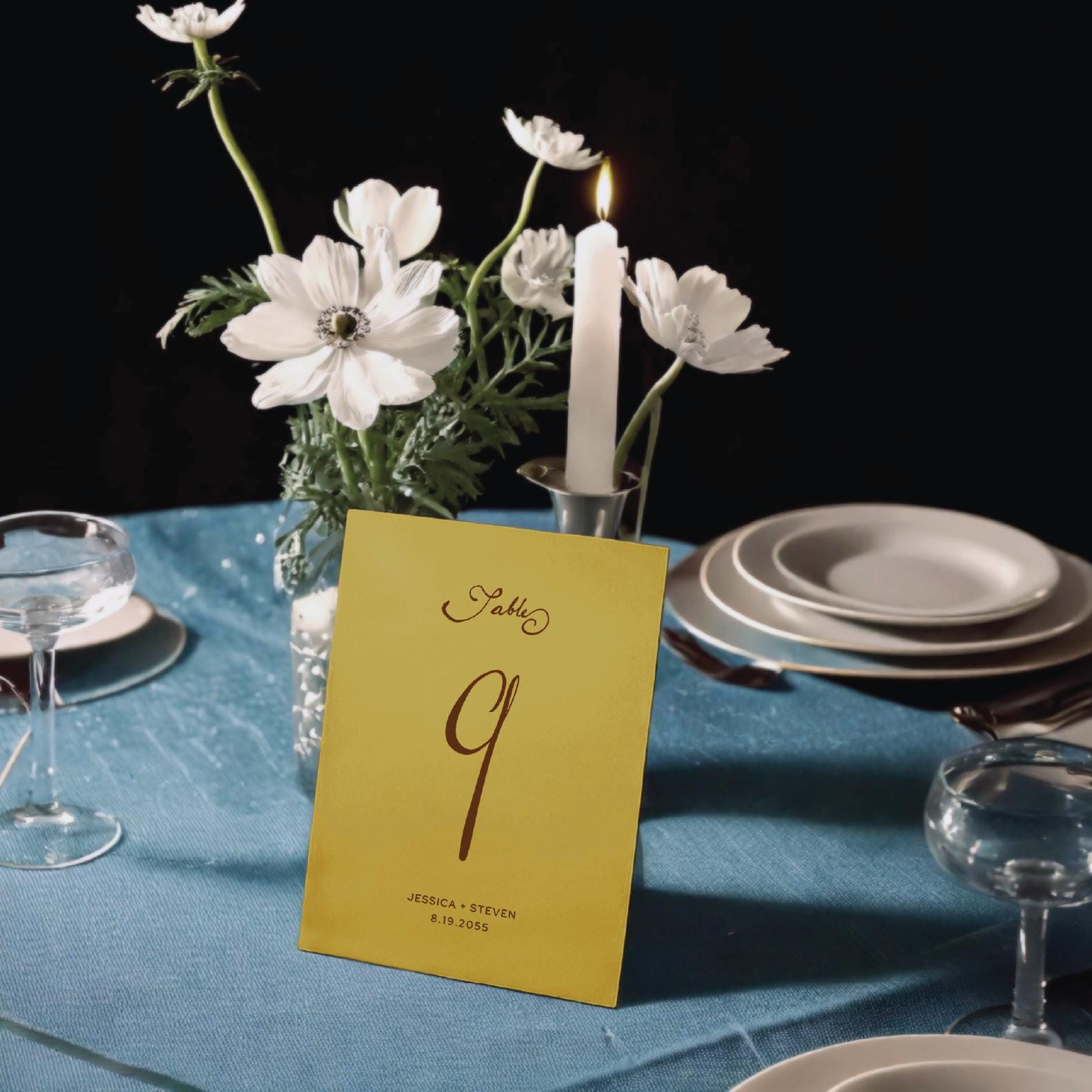 Handwritten Wedding Table Numbers: Editable Event Decor (digital ...