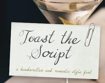 Elegant Handwritten Wedding Font: Toast The Script (OTF + TTF Files)