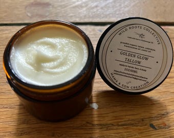Organic Grass-fed Tallow Calendula & Frankincense Infused - Golden Glow Tallow