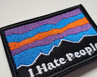 Toppa tattica con citazione divertente ispirata al marchio, con toppa in velcro e passante