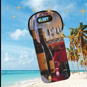 Cheers Wine Tote Bag - Perfect for Picnics, Parties, or Wine Lovers Gifts, Holidays, Celebrations, and Events, neoprene wine bag