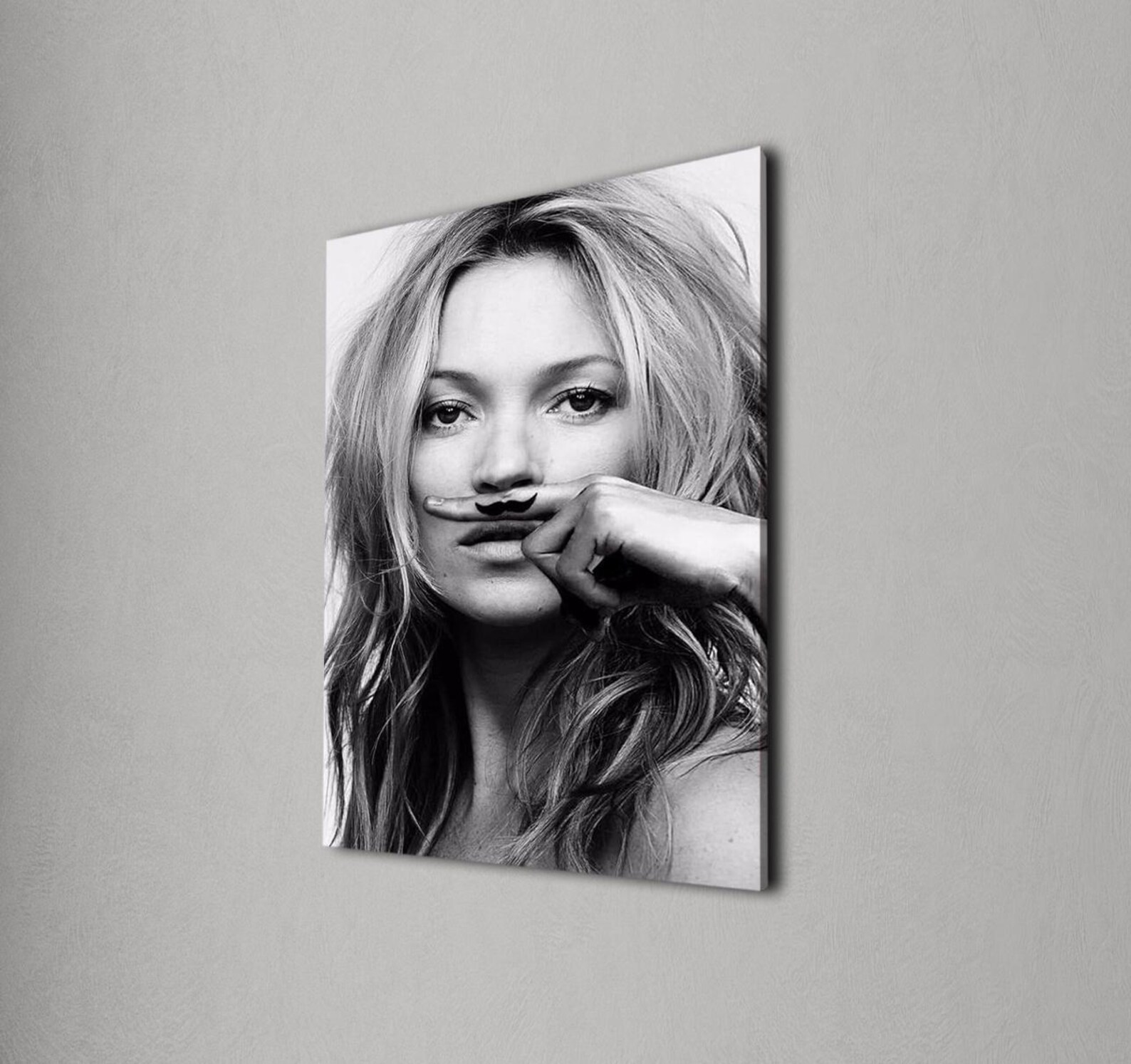 Kate Moss Wall Art Black And White Portrait Canvas Modern Pop Art Kate Moss Wall Art Black And White Portrait Canvas Modern Pop Art