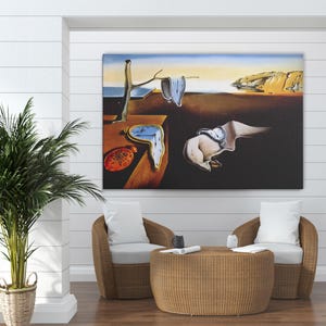 Salvador Dali The Persistence of Memory, Canvas Wall Art, Surrealism Art, Salvador Dali Artwork, High quality, Famous Wall Decor, Framed Art