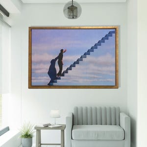 The Truman Show Movie Poster, Printable Wall Art, Truman Burbank Print - 90&#39;s, Jim Carrey, High Quality, Framed Canvas, Wall Decor,Gift idea