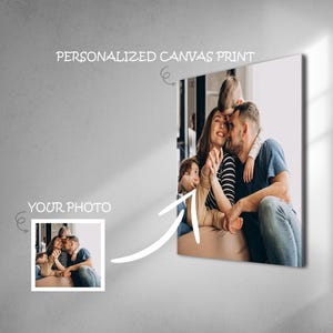 Personalized Canvas Wall Art, Custom Photo Canvas Print, Framed Canvas, Birthday Gift, Family Photo Idea, Wedding Gift Photo, Ready to Hang