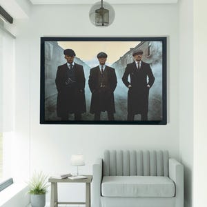Peaky Blinders Canvas Wall Art, Thomas Shelby Wall Decor, Framed Art, Peaky Blinders Poster, Peaky Blinders Print, Ready to Hang, Man Cave