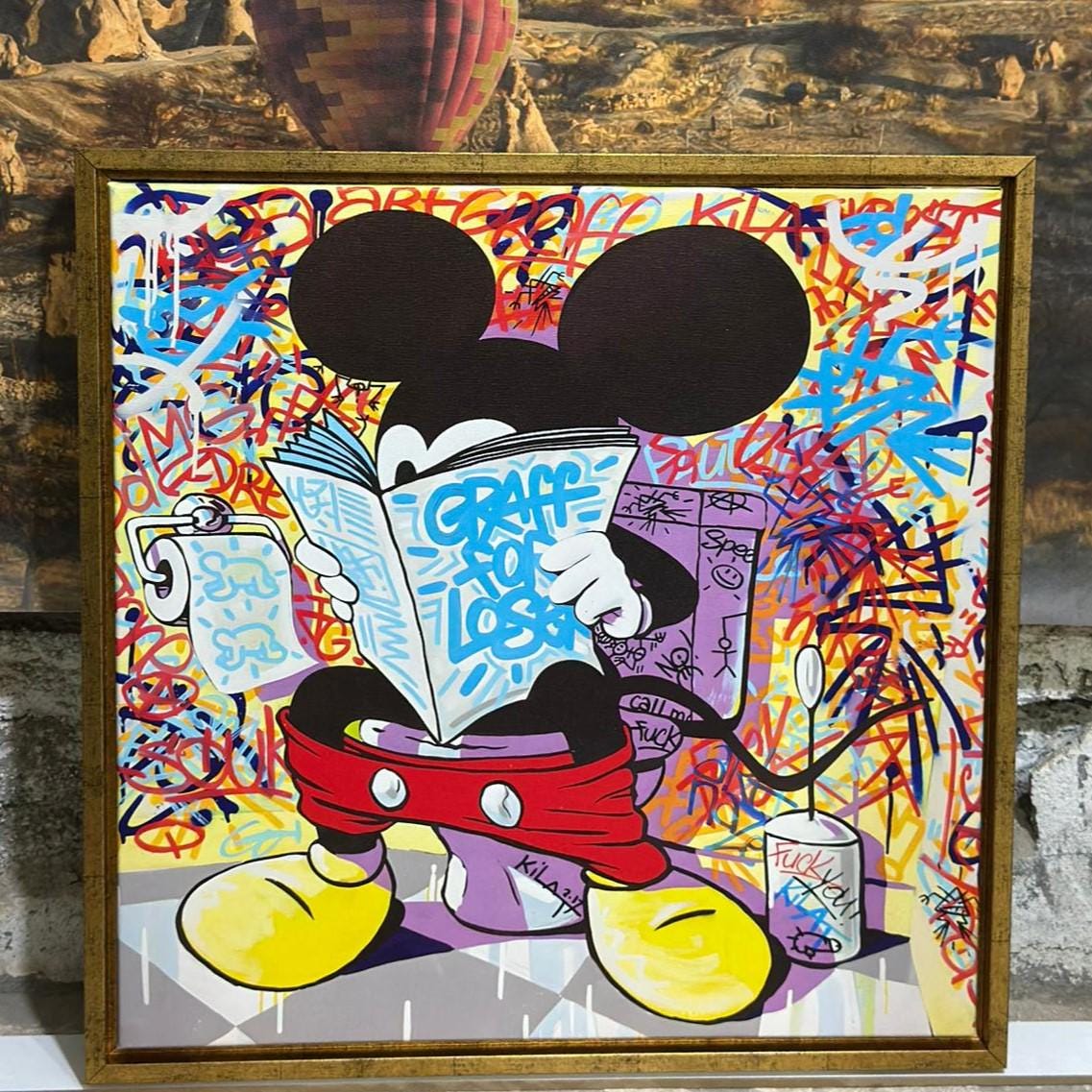 超美品】BAIT x David Flores ミッキーマウス キャンバスアート 超美品】BAIT x David Flores ミッキーマウス キャンバスアート 超美品