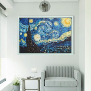 Vincent Van Gogh, The Starry Night, Canvas Painting, The Starry Night Poster, High quality Print, Famous Wall Decor, Framed Canvas Art