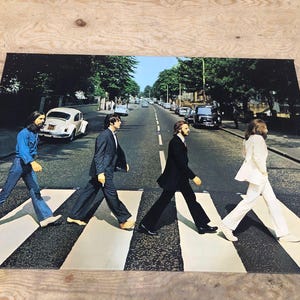 The Beatles Abbey Road Canvas, Iconic Music Album Art Print, Retro Rock Band Wall Decor, Vintage Pop Culture Poster for Music Lovers