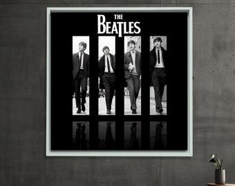 Portada del álbum de The Beatles, arte mural de The Beatles, póster de The Beatles, alta calidad, arte enmarcado, listo para colgar, impresión de arte mural, decoración de pared para el hogar.