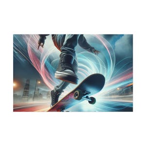 Skateboard Poster, Teen Room Decor, Wall Art Print, Shipping from America