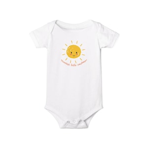 Sweetest Little Sunshine Infant Bodysuit, Baby Girl or Boy Onesie, Cute Summer Baby Outfit, Sunshine Baby Shower Gift, Newborn Clothes