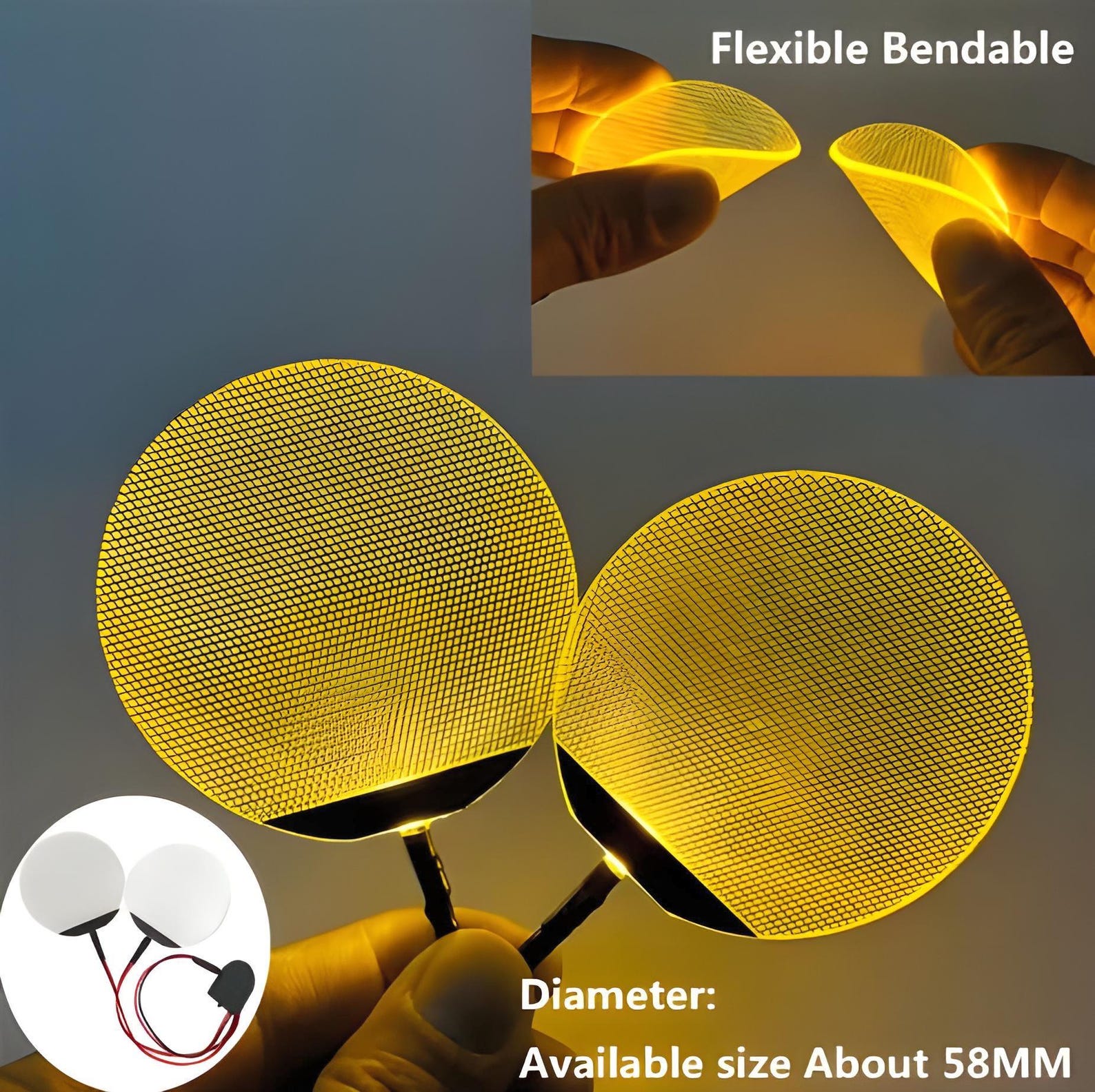 58mm Round LED Light Module – Flexible Prop Glow Insert for Cosplay ...