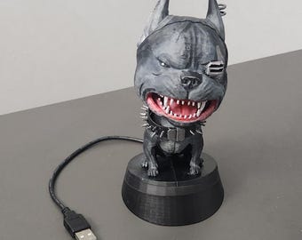 Cyberpunk Dog Bobblehead – Companion Collectible | Futuristic Canine Desk Buddy