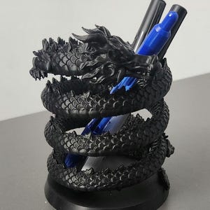 Majestic Dragon Pencil Holder – Fantasy Desk Organizer | Convention-Safe Display