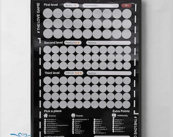 Couples Scratch Off Date Night Ideas Poster | 100 Romantic Activities for Couples | Anniversary Gift for Him | Bedroom Game Planner