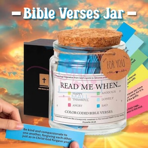 Pot de versets bibliques versets bibliques positifs Notes émotionnelles lisez-moi quand versets bibliques codés par couleur cadeau encourageant