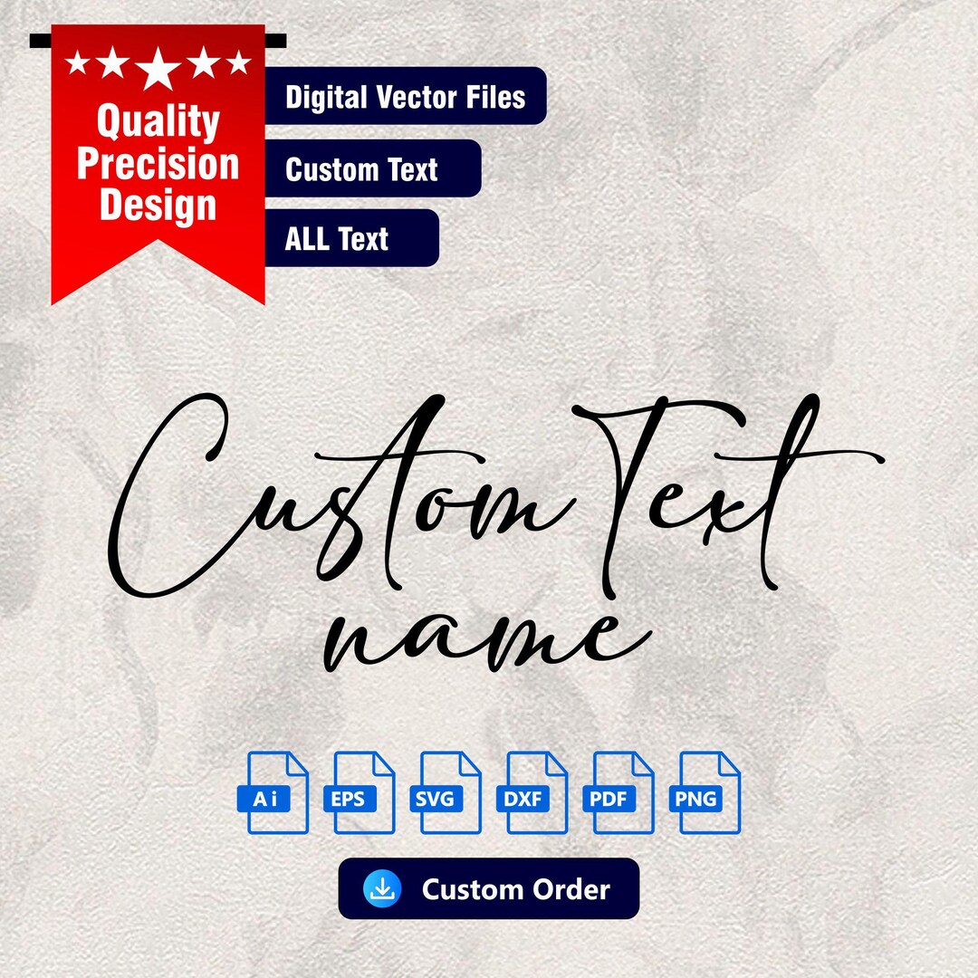 Custom Name Calligraphy SVG: Personalized Digital Cutting File - Etsy