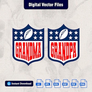 Football Birthday SVG bundle, Football Vector, Handball Sport, Grandpa & Grandma