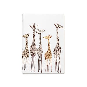 Giraffe Journal, Animal Print Notebook, Safari Stationery, Wildlife Theme Diary, A5 Hardcover Sketchbook