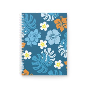 Floral Spiral Notebook, Bouquet Journal for Writing, Lined Flower Notepad, Gift for Nature Lover, Botanical Stationery, Office Supplies