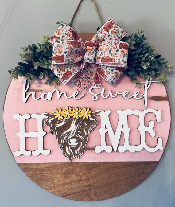 Panneau Déco Highland Cow - You & Me We Got This - Style Ferme - Fait Main