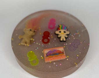 Handmade 90s Nostalgic Coaster – Retro Fun Decor