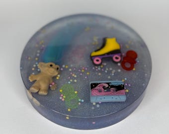 Handmade 90s Nostalgic Coaster – Retro Decor