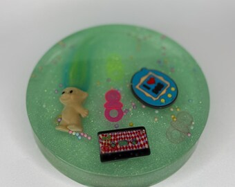 Handmade 90s Nostalgic Coaster – Retro Decor Gift