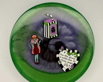 Handmade Beetlejuice Coaster - Custom Movie Decor, Halloween Gift