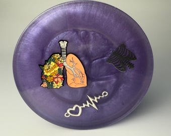 Handmade Floral Anatomy Coaster, Medical Gift for Healthcare Workers