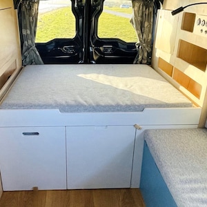 CNC Camper Bed Plans – Pull-Out Camper Bed Unit with Storage for Medium Vans – Diy Sliding Van Bed Frame – DXF/DWG + Building Guide