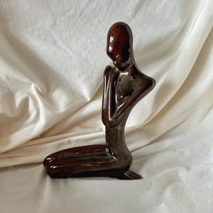 Ceramic Woman Figurine Kneeling - Etsy