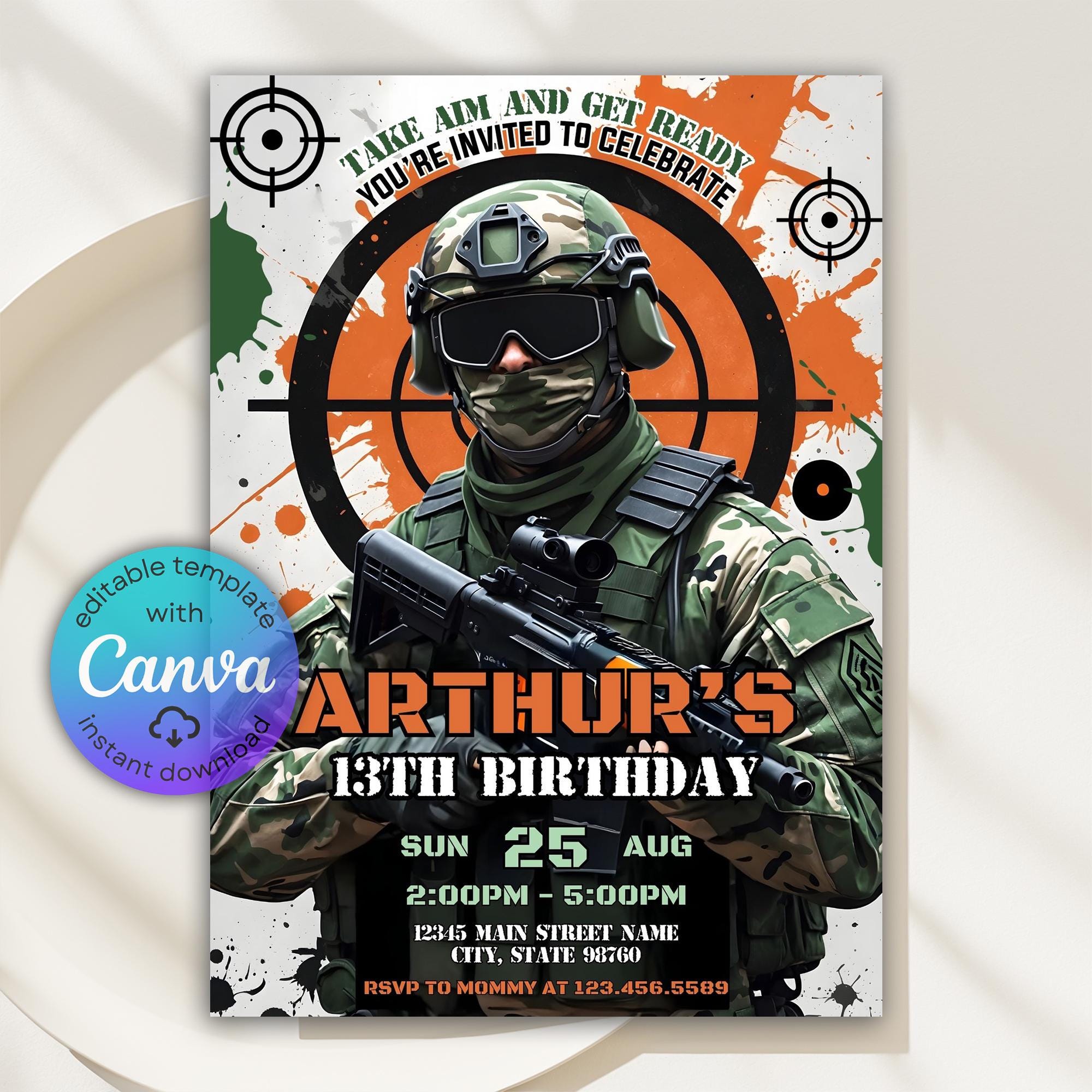 Call of duty birthday card - Etsy México, image size:2000x2000