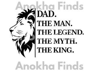 Dad SVG: Lion King, Father's Day Shirt Design (Digital Download)
