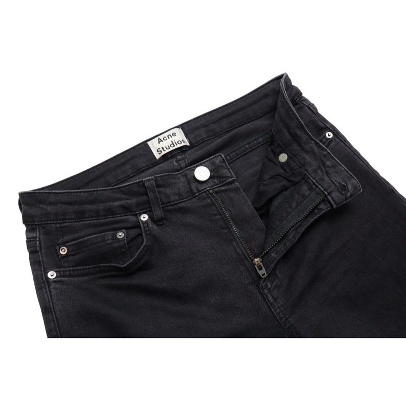 ACNE STUDIOS Skin 5 svarta jeans dam W28/L32 skinny fit stretchig ankel bild 4