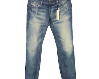 DIESEL Lowky Regular-Straight Low Waist 081K6 Jeans da donna W30/L34 effetto usurato