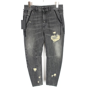 DIESEL Black Gold Type-1747 Carrot BG8Y7 Jeans Women's W25 Ripped Patch Knee
