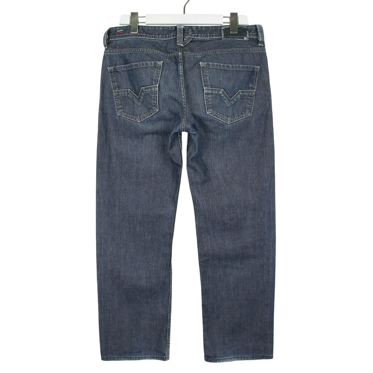 DIESEL Larkee 0088Z Jeans Men's W24/L32 Blue Straight Fit Whiskers