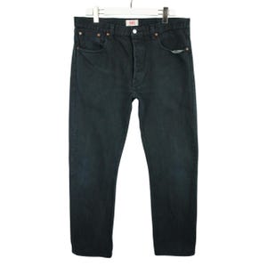 LEVI&#39;S 501 Straight-Leg Button-Fly Jeans Men&#39;s W38/L34 Button Fly Dark Blue