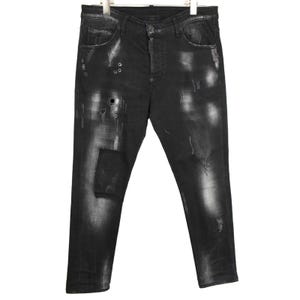 DSQUARED2 Jeans Men&#39;s (EU) 50 Ripped Faded Tapered Fit Button Fly Distressed