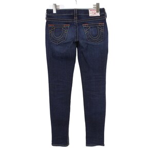 TRUE RELIGION Jeans Women's W26 Dark Tapered Fit Zip Fly Whiskers Denim image 3