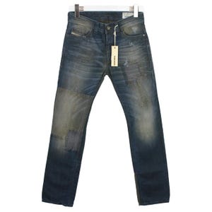DIESEL Safado Regular Slim-Straight 0884B Jeans Herren W26 / L32 Alter Look Knopf