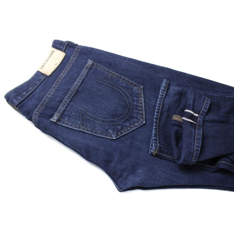 TRUE RELIGION Roco Relaxed Skinny Jeans Men's W31 Selvedge Button Fly Blue image 6