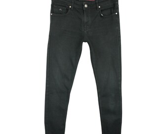 JACOB COHEN Handmade J622 Jeans Men's W34 Skinny Fit Zip Fly Black