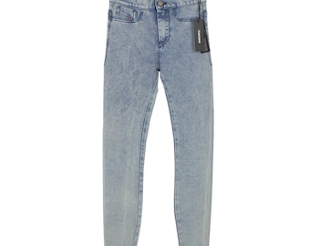 DIESEL Flixee-Ankle Super Slim-Skinny 0671U Jeans Stretch da donna W24/L32 Sbiaditi