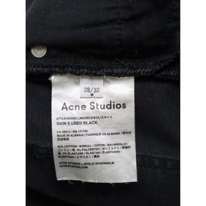 ACNE STUDIOS Skin 5 svarta jeans dam W28/L32 skinny fit stretchig ankel bild 6