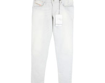 Vaqueros elásticos DIESEL Getlegg Slim-Skinny de cintura baja 0602F para mujer, ancho 28/largo 32, con cremallera